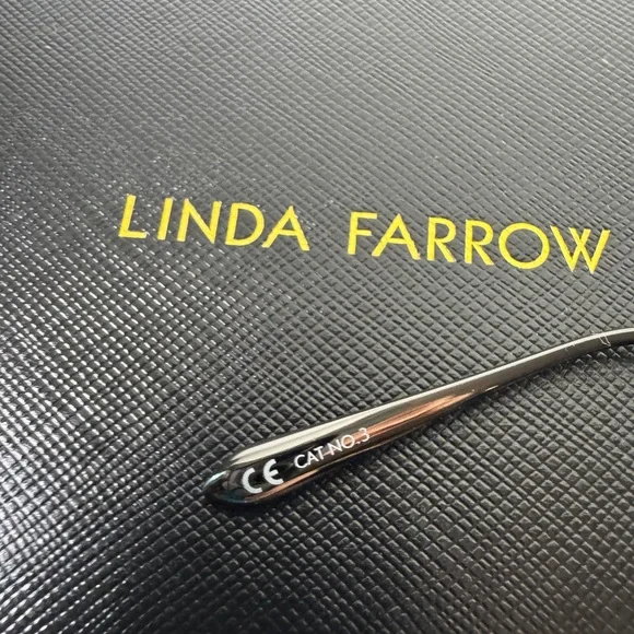 Linda Farrow LFL805C Round Black Unisex Sunglasses
